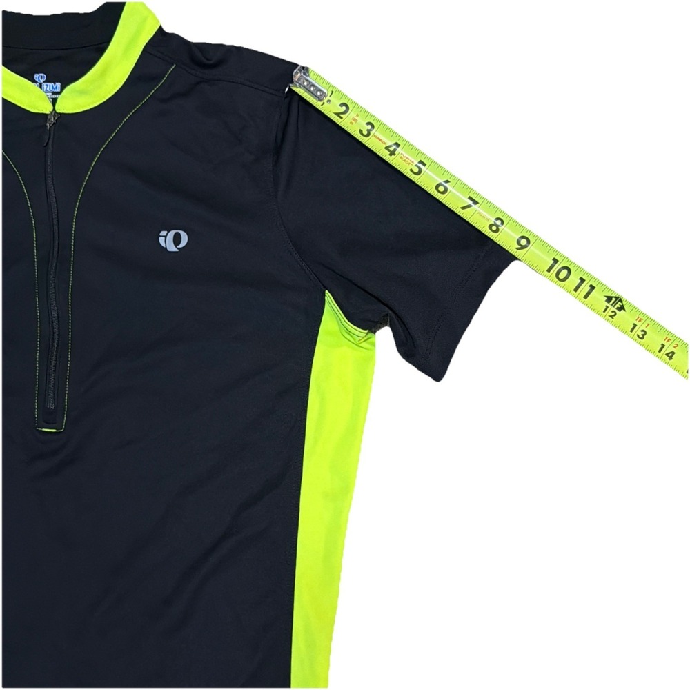 PEARL iZUMi Mens M Elite Pursuit Bike Cycling Jersey SS 1/2 Zip Hi Viz Black‎ - Picture 4 of 9